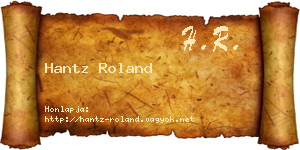 Hantz Roland névjegykártya